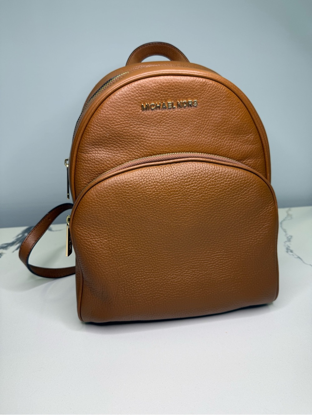 Michael Kors Abbey Medium Pebbled Leather Backpack